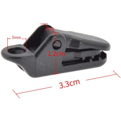 ROSIER 25Pcs Tente Clips,Clips De Fixation,Clip,Camping Bâche Noir Pince Pour Auvent Coupe-Vent Snaps En Plastique Pinces Plastique Pince Plastique Petite Pince Bâche Clip Auvent Pour Activités De Plein Air (Black, 3.3*1.2*1cm)——VEBTles 4 ROSIER 25Pcs Tente Clips,Clips De Fixation,Clip,Camping Bâche Noir Pince Pour Auvent Coupe-Vent Snaps En Plastique Pinces Plastique Pince Plastique Petite Pince Bâche Clip Auvent Pour Activités De Plein Air (Black, 3.3*1.2*1cm)——VEBTles – Image 2