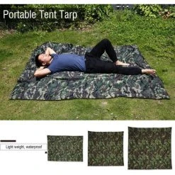 ROSIER Bâche De Tente Feuille De Bâche De Camouflage Portable Abri De Camping Pour La Randonnée En Plein Air( 2*1.5m)——VEBTles -Pergola Soldes 57177204 3