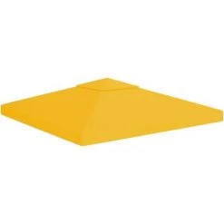 NOVA Couverture Supérieure Pour Gazebo à 2 Placés 310 G / M² 3x3 M Divers Couleurs Toile De Toit De Belvédère 2 Niveaux 310 G/m² 3x3 M Jaune Couleur : Jaune