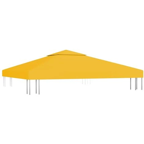 NOVA Couverture Supérieure Pour Gazebo à 2 Placés 310 G / M² 3x3 M Divers Couleurs Toile De Toit De Belvédère 2 Niveaux 310 G/m² 3x3 M Jaune Couleur : Jaune 7 NOVA Couverture Supérieure Pour Gazebo à 2 Placés 310 G / M² 3x3 M Divers Couleurs Toile De Toit De Belvédère 2 Niveaux 310 G/m² 3x3 M Jaune Couleur : Jaune – Image 5