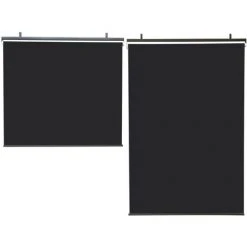 IDMARKET Lot De 2 Stores Enrouleurs L.124 X H. 225 CM Pour Pergola Noir 10 IDMARKET Lot De 2 Stores Enrouleurs L.124 X H. 225 CM Pour Pergola Noir -Pergola Soldes 57257165 4