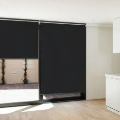 IDMARKET Lot De 2 Stores Enrouleurs L.124 X H. 225 CM Pour Pergola Noir 11 IDMARKET Lot De 2 Stores Enrouleurs L.124 X H. 225 CM Pour Pergola Noir -Pergola Soldes 57257165 5