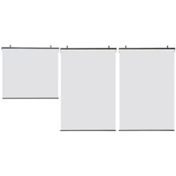 IDMARKET Lot De 3 Stores Enrouleurs L.124 X H. 225 CM Pour Pergola Blanc -Pergola Soldes 57257166 4