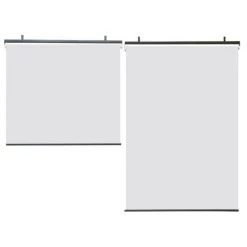 IDMARKET Lot De 2 Stores Enrouleurs L.124 X H. 225 CM Pour Pergola Blanc -Pergola Soldes 57257168 4