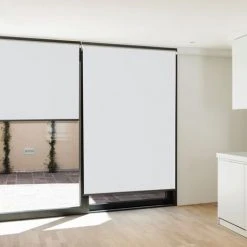 IDMARKET Lot De 2 Stores Enrouleurs L.124 X H. 225 CM Pour Pergola Blanc -Pergola Soldes 57257168 5