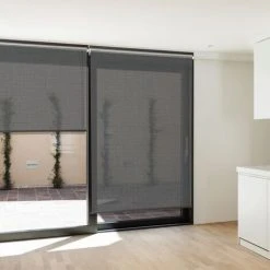 IDMARKET Lot De 2 Stores Enrouleurs Tamisants L.124 X H. 225 CM Pour Pergola Gris Anthracite -Pergola Soldes 57257170 5