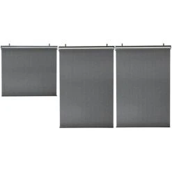 IDMARKET Lot De 3 Stores Enrouleurs Tamisants L.124 X H. 225 CM Pour Pergola Gris Anthracite 10 IDMARKET Lot De 3 Stores Enrouleurs Tamisants L.124 X H. 225 CM Pour Pergola Gris Anthracite -Pergola Soldes 57257171 4