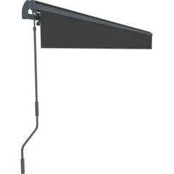 BEAU RIVAGE Store Banne Manuel Sans Coffre 2,40 X 2m En Aluminium, Structure Grise Anthracite, Toile Grise Anthracite BEAURIVAGE -Pergola Soldes 57267777 3