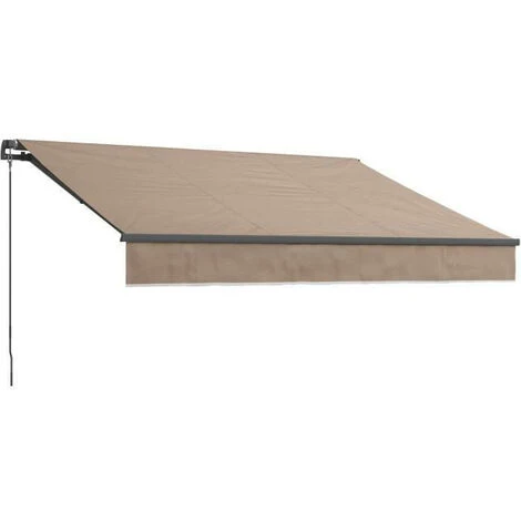 BEAU RIVAGE Store Banne Manuel Sans Coffre 2,40 X 2m En Aluminium, Structure Grise Anthracite, Toile Taupe BEAURIVAGE 3 BEAU RIVAGE Store Banne Manuel Sans Coffre 2,40 X 2m En Aluminium, Structure Grise Anthracite, Toile Taupe BEAURIVAGE