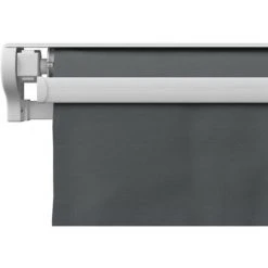 BEAU RIVAGE Store Banne Motorisé Semi Coffre 2,90 X 2,5m En Aluminium, Structure Blanche , Toile Grise Anthracite BEAURIVAGE -Pergola Soldes 57278741 4
