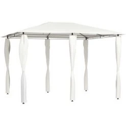 Topdeal Belvédère Avec Revêtement De Poteaux 3x4x2,6 M Crème 160 G/m² FF313611_FR