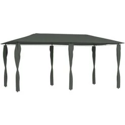 Topdeal Belvédère à Revêtement De Poteaux 3x6x2,6 M Anthracite 160 G/m² FF313619_FR
