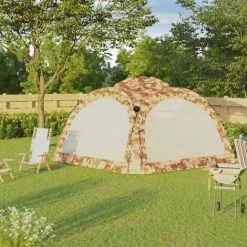 Topdeal Tente De Réception Avec LED Et 4 Parois 3,6x3,6x2,3m Camouflage FF93078_FR 10 Topdeal Tente De Réception Avec LED Et 4 Parois 3,6x3,6x2,3m Camouflage FF93078_FR -Pergola Soldes 57334130 4