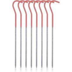 FLYME 8 Pièces Clous En Alliage De Titane Couverture De Tente De Camping En Plein Air Clous De Tente D'herbe De Coude Portables