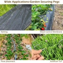 READCLY Lot De 60 Piquets De Fixation, Piquet Jardin De Fixation Galvanisés, Pour L'Aménagement Paysager, Couvre-Sol (2,5×40×150 Mm) 10 READCLY Lot De 60 Piquets De Fixation, Piquet Jardin De Fixation Galvanisés, Pour L'Aménagement Paysager, Couvre-Sol (2,5×40×150 Mm) -Pergola Soldes 57555870 4