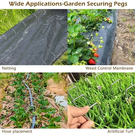 READCLY Lot De 60 Piquets De Fixation, Piquet Jardin De Fixation Galvanisés, Pour L'Aménagement Paysager, Couvre-Sol (2,5×40×150 Mm) 6 READCLY Lot De 60 Piquets De Fixation, Piquet Jardin De Fixation Galvanisés, Pour L'Aménagement Paysager, Couvre-Sol (2,5×40×150 Mm) – Image 4