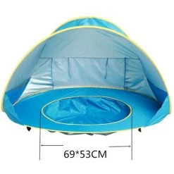 FR-LIFE BR-Vie Shop Tente De Plage Tente Anti UV BéBé Pop Up Tente De Jeu Tentes Pour Le Camping Étanche Petite Tente Jeux Pour Enfants Tente Jouer Tentes Blue,117x79x70cm -Pergola Soldes 57556416 4