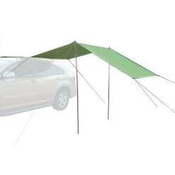 SUPERSELLER Toit De Tente D'auvent Automatique Pour Voiture SUV Camping En Plein Air Voyage Plage Pare-soleil - Vert Armée - 300 X 150cm
