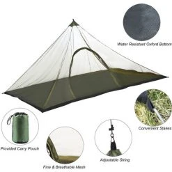 SUPERSELLER Tente De Camping Avec Sac De Transport Résistant à L'eau En Plein Air Tente En Maille Pour La Randonnée Randonnée Camping Pêche -Pergola Soldes 57567303 4