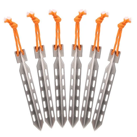 SUPERSELLER 6 Pièces/10 Pièces Piquets De Tente En Titane En Forme De V Piquets De Clous De Tente De Camping En Plein Air Coupe-vent , 6 - 6 4 SUPERSELLER 6 Pièces/10 Pièces Piquets De Tente En Titane En Forme De V Piquets De Clous De Tente De Camping En Plein Air Coupe-vent , 6 - 6 – Image 2