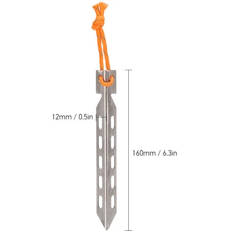 SUPERSELLER 6 Pièces/10 Pièces Piquets De Tente En Titane En Forme De V Piquets De Clous De Tente De Camping En Plein Air Coupe-vent , 6 - 6 5 SUPERSELLER 6 Pièces/10 Pièces Piquets De Tente En Titane En Forme De V Piquets De Clous De Tente De Camping En Plein Air Coupe-vent , 6 - 6 – Image 3
