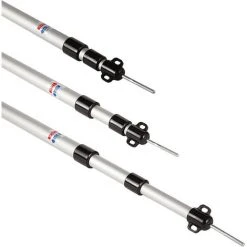 SUPERSELLER 2 Pcs Télescopique Tarp Pole Épaissir Réglable En Alliage D'aluminium Tente Tiges De Support Beach Shelter Tarp Auvent Pole Remplacement Pour Camping Randonnée Randonnée Tente - Argent -Pergola Soldes 57567921 3