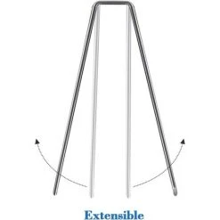 ABCRITAL Ancrages Au Sol Et Agrafes De Jardin Antirouille - Fixation De La Toison De Mauvaises Herbes, Ø 3,8 Mm 25 Mm Ancres Au Sol Durables Pour Clôtures, Tuyaux, Plantes, 200 Mm De Long (50) -Pergola Soldes 57637031 3