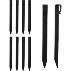 ABCRITAL 20Pcs 25Cm Pièces Crochets De Jardin En Plastique - Poteaux D'Ancrage En Spirale En Nylon - Poteaux D'Ancrage De Paysage, Poteaux De Clôture De Jardin