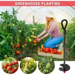 ABCRITAL 4 Pièces Piquets De Sol,38 Spirale D'Agrafes De Jardin Piquets Acier Robuste Piquets De Sol En Métal Piquets De Tente Ancrage Au Sol Robuste Pour Le Camping Clôture De Trampoline -Pergola Soldes 57637390 5