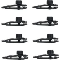 FLYME 8 Pcs Bâche Clips Verrouillage Grip Crocodile Bouche Clip Tente Accessoires Auvent Pince Pour Tentes, Bâche, Couverture De Bateau, Couverture De Piscine, Couverture De Voiture Noir