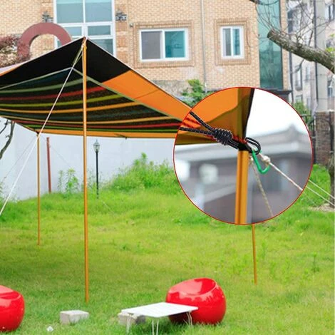 FLYME Lot De 2 Sangles élastiques Avec Crochets - Noires - 16 Cm - Pour Bâche, Auvent, Tente De Camping 5 FLYME Lot De 2 Sangles élastiques Avec Crochets - Noires - 16 Cm - Pour Bâche, Auvent, Tente De Camping – Image 3