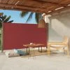 ASUPERMALL Auvent Latéral Rétractable De Patio 170x300 Cm Rouge -Pergola Soldes 57734967 1