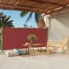 ASUPERMALL Auvent Latéral Rétractable De Patio 140x300 Cm Rouge -Pergola Soldes 57739916 1