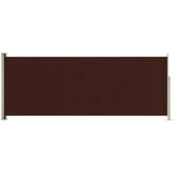 ASUPERMALL Auvent Latéral Rétractable De Patio 117x300 Cm Marron -Pergola Soldes 57740698 2