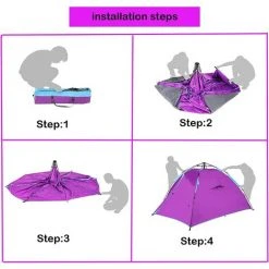 BAMNY Tente De Camping Autoportante | Tente Dôme Double Couche, Imperméable, Coupe-vent, Peut être Montée Rapidement, Convient Pour Le Camping Familial Et La Randonnée En Plein Air | 210 X 190 X 120 Cm 9 BAMNY Tente De Camping Autoportante | Tente Dôme Double Couche, Imperméable, Coupe-vent, Peut être Montée Rapidement, Convient Pour Le Camping Familial Et La Randonnée En Plein Air | 210 X 190 X 120 Cm -Pergola Soldes 57766010 3