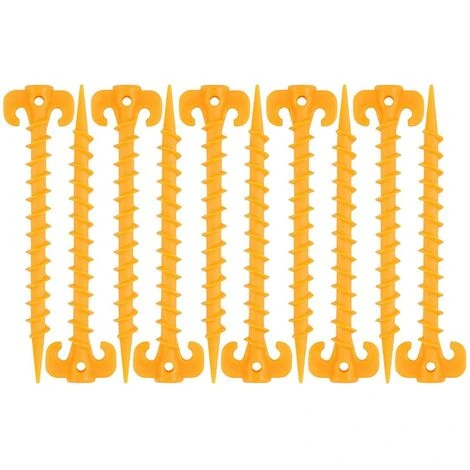 Fei Yu 10 Pcs Plastic Tent Stakes Plage Ground Grass Stakes Pour 20cm Tente Équipement Essentiel Pour Le Camping, La Randonnée, Le Jardinage 3 Fei Yu 10 Pcs Plastic Tent Stakes Plage Ground Grass Stakes Pour 20cm Tente Équipement Essentiel Pour Le Camping, La Randonnée, Le Jardinage