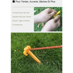 Fei Yu 10 Pcs Plastic Tent Stakes Plage Ground Grass Stakes Pour 20cm Tente Équipement Essentiel Pour Le Camping, La Randonnée, Le Jardinage 7 Fei Yu 10 Pcs Plastic Tent Stakes Plage Ground Grass Stakes Pour 20cm Tente Équipement Essentiel Pour Le Camping, La Randonnée, Le Jardinage -Pergola Soldes 57793791 3