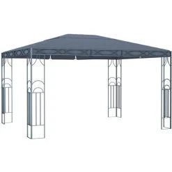 TRUE DEAL Tonnelle Avec Guirlande Lumineuse à LED 400x300 Cm Anthracite 9 TRUE DEAL Tonnelle Avec Guirlande Lumineuse à LED 400x300 Cm Anthracite -Pergola Soldes 57819608 3