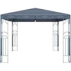 TRUE DEAL Tonnelle Avec Guirlande Lumineuse à LED 400x300 Cm Anthracite 11 TRUE DEAL Tonnelle Avec Guirlande Lumineuse à LED 400x300 Cm Anthracite -Pergola Soldes 57819608 5