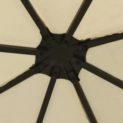 TRUE DEAL Tonnelle Avec Guirlande Lumineuse à LED 3x3 M Crème -Pergola Soldes 57821545 5