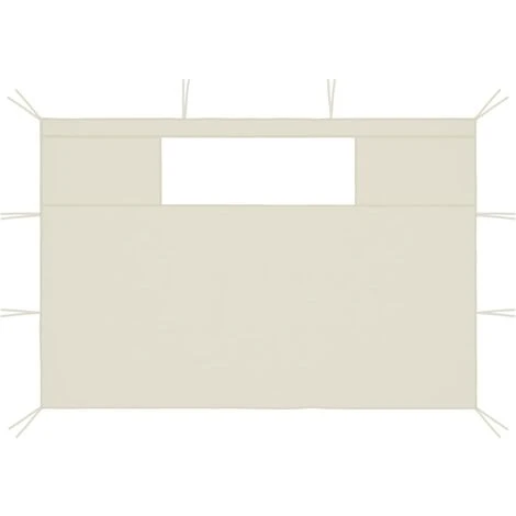 TRUE DEAL Parois Latérales De Belvédère Avec Fenêtres 2 Pcs Crème 4 TRUE DEAL Parois Latérales De Belvédère Avec Fenêtres 2 Pcs Crème – Image 2