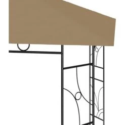 TRUE DEAL Belvédère 4x3x2,7 M Taupe 160 G/m² -Pergola Soldes 57827232 4