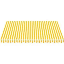 TRUE DEAL Tissu De Remplacement Pour Auvent Jaune Et Blanc 4x3,5 M -Pergola Soldes 57827499 3