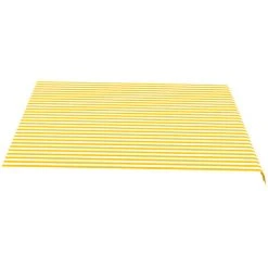 TRUE DEAL Tissu De Remplacement Pour Auvent Jaune Et Blanc 4x3,5 M -Pergola Soldes 57827499 4