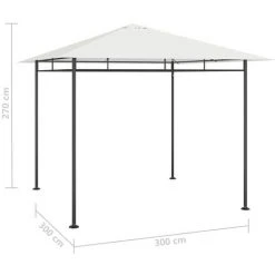 TRUE DEAL Belvédère 3x3x2,7 M Crème 180 G/m² 9 TRUE DEAL Belvédère 3x3x2,7 M Crème 180 G/m² -Pergola Soldes 57827816 4