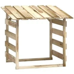 TRUE DEAL Pergola Avec Toit 100x90x100 Cm Bois De Pin Imprégné -Pergola Soldes 57829317 2