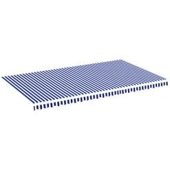 TRUE DEAL Tissu De Remplacement Pour Auvent Bleu Et Blanc 6x3,5 M -Pergola Soldes 57831043 2