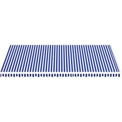 TRUE DEAL Tissu De Remplacement Pour Auvent Bleu Et Blanc 6x3,5 M -Pergola Soldes 57831043 3