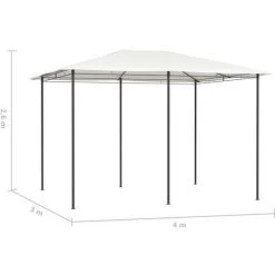 TRUE DEAL Belvédère 3x4x2,6 M Crème 160 G/m² -Pergola Soldes 57831589 4