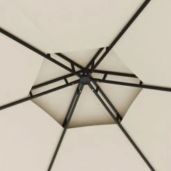 TRUE DEAL Belvédère Avec Parois 3,1x2,7 M Crème -Pergola Soldes 57831893 5